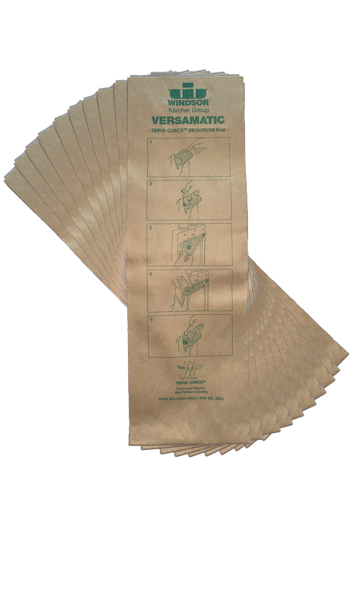 Windsor 8.600-046.0 Versamatic Filter Bags (10-pack)